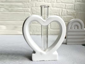 Molde silicona corazon hidroponia inclinado